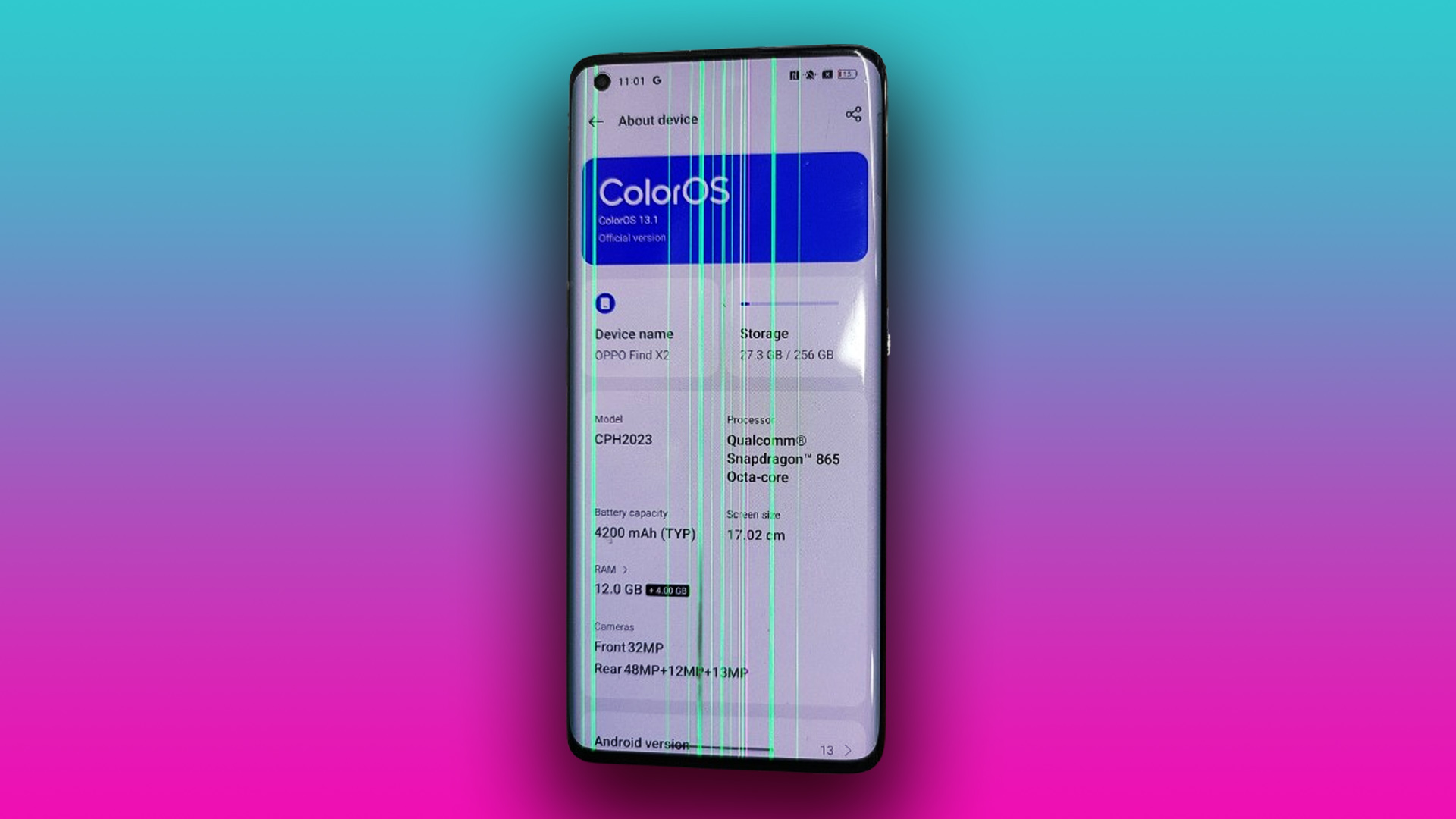 horizontal lines on oppo phone screen